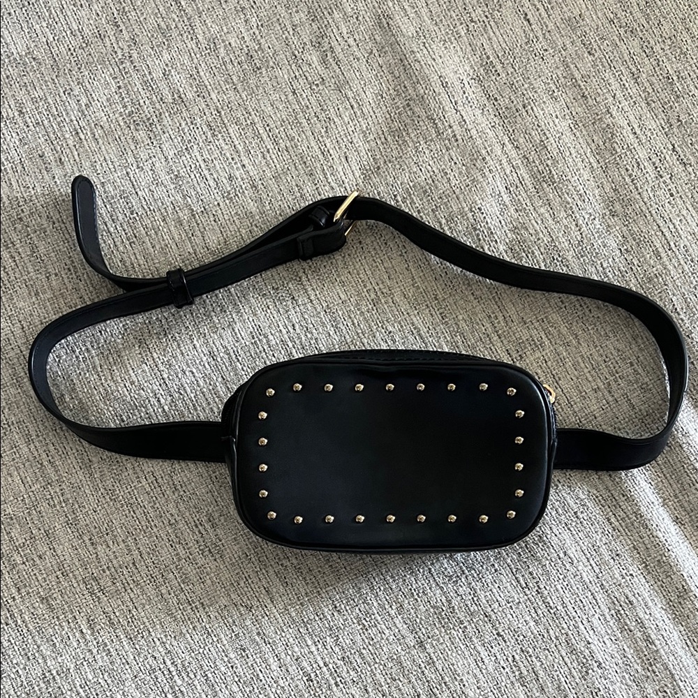Forever 21 Black Studded Belt Bag
